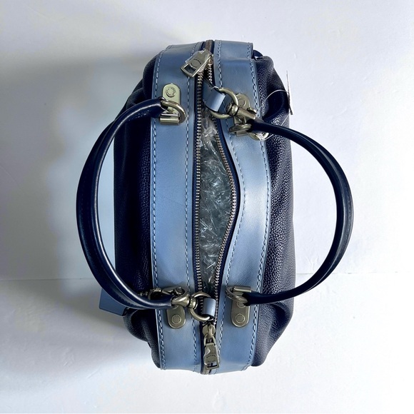 NWT Coach Lane Hues of Blues Colorblock Satchel MSRP$395 SOLD OUT ONLINE - Picture 7 of 16